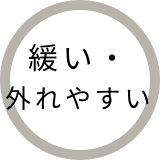 緩い・外れやすい